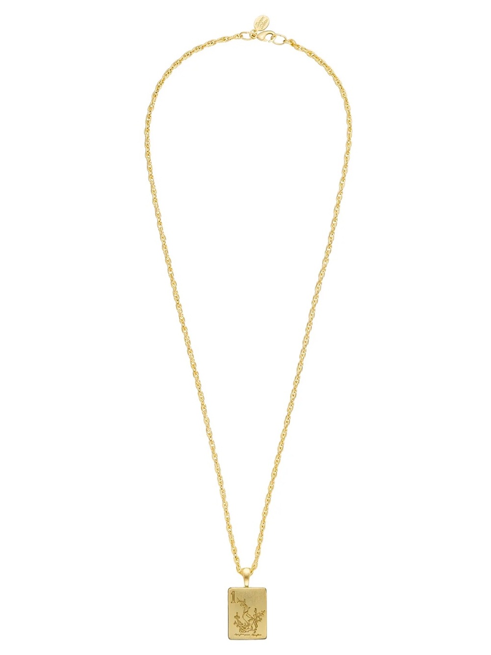 Gold Bird Bam Mahjong Necklace- Women Jewelry